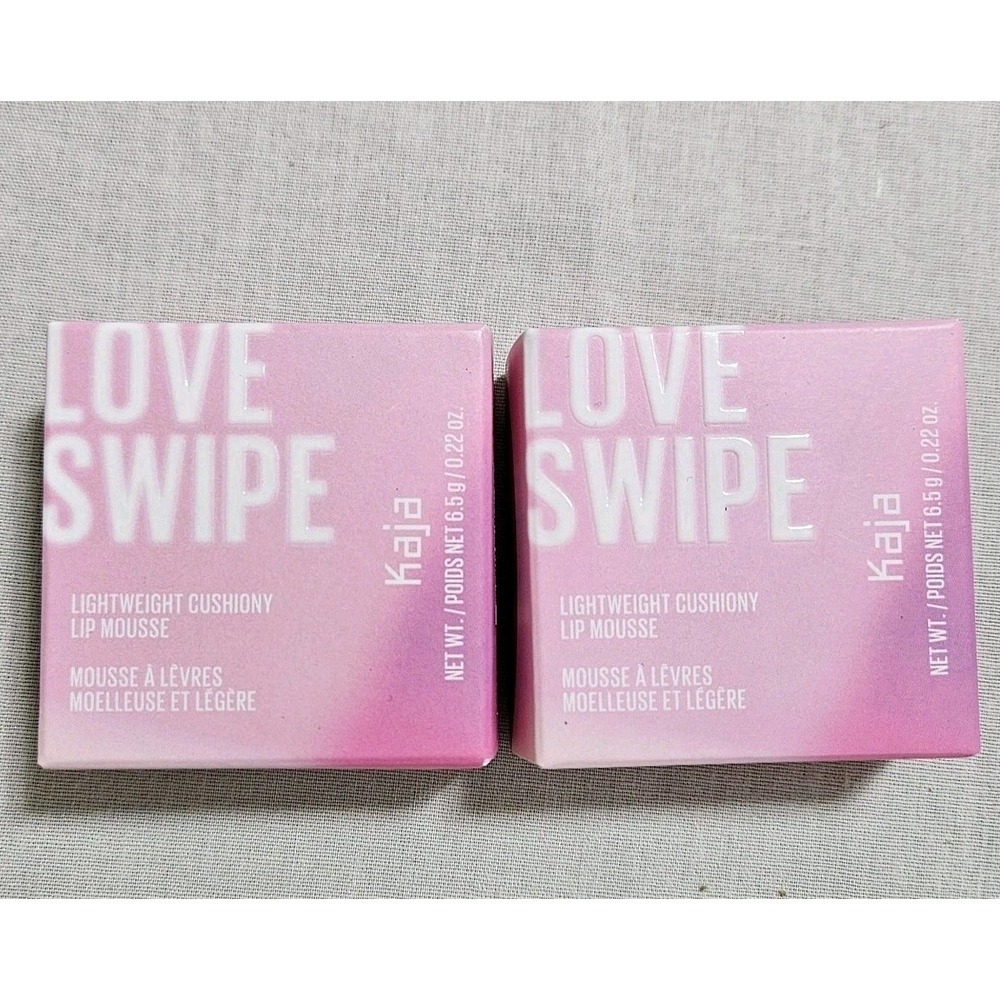 Lot Of 2 Kaja Love Swipe Lip Mousse EVERYGIRL & SWIPE RIGHT .22 oz ea NIB